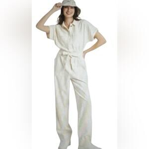 Universal Thread Cream Overall Short Sleeve Boilersuit Size 8